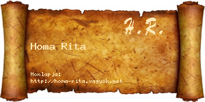 Homa Rita névjegykártya